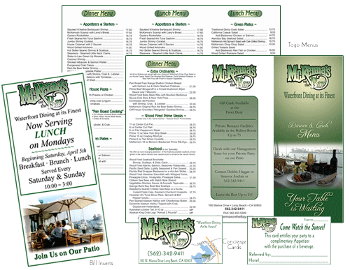 Menus, Inserts & Cards